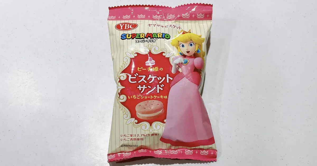 ピーチ姫のビスケットサンド いちごショートケーキ味